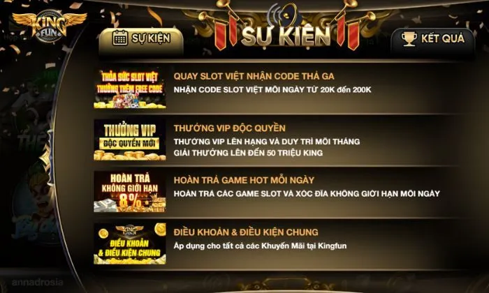 Khuyến mãi Kingfun hấp dẫn